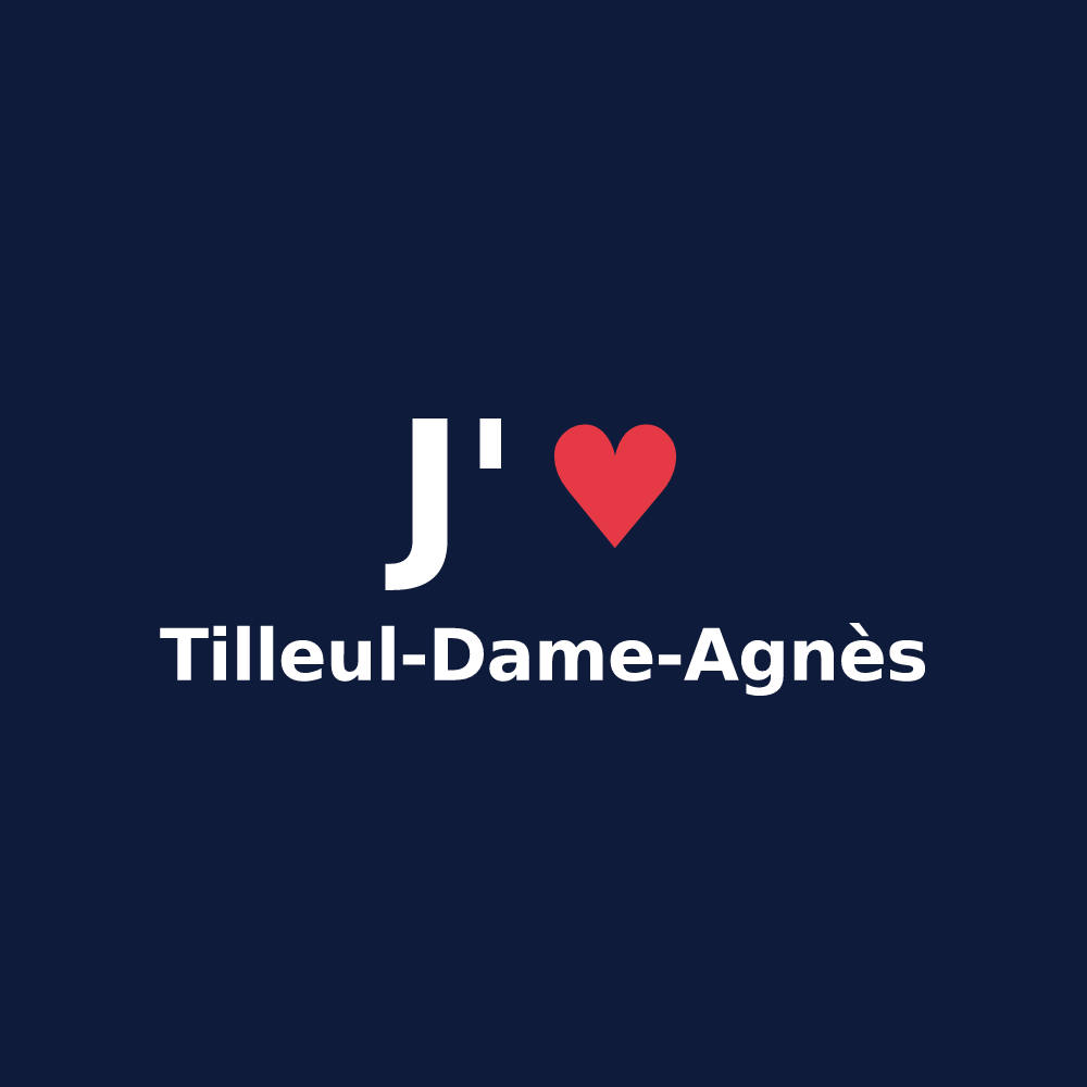 T-shirt personnalisé Tilleul-Dame-Agnès — design J'aime Tilleul-Dame-Agnès