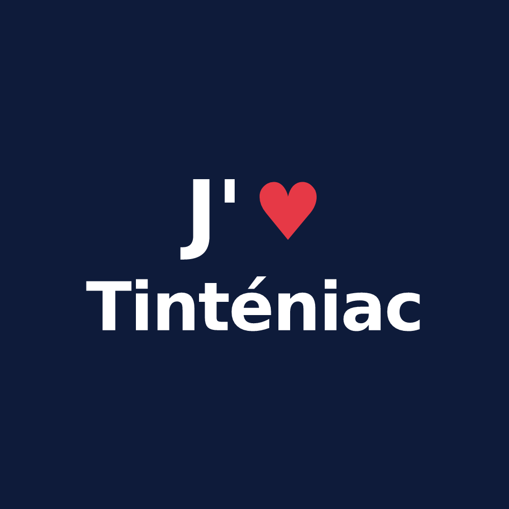 T-shirt personnalisé Tinténiac — design J'aime Tinténiac