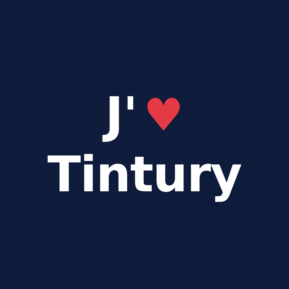 T-shirt personnalisé Tintury — design J'aime Tintury