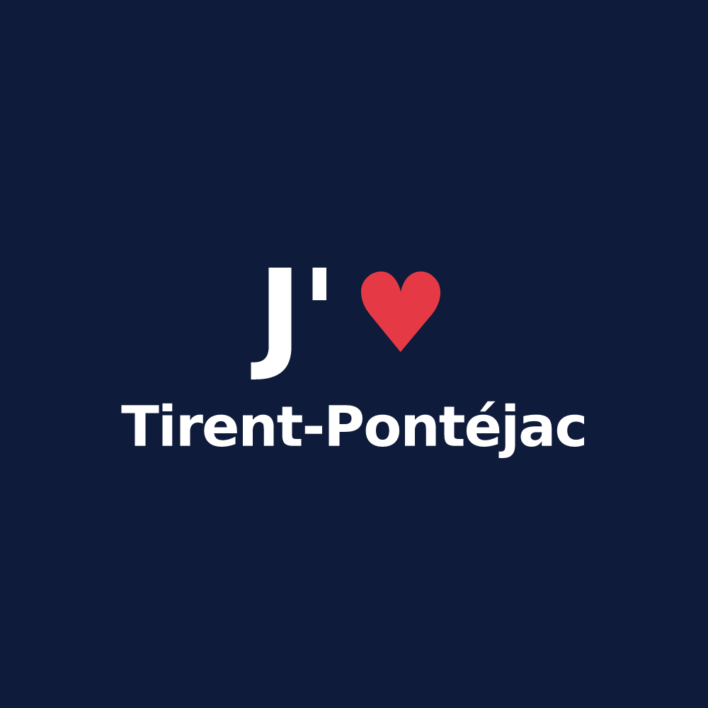 T-shirt personnalisé Tirent-Pontéjac — design J'aime Tirent-Pontéjac