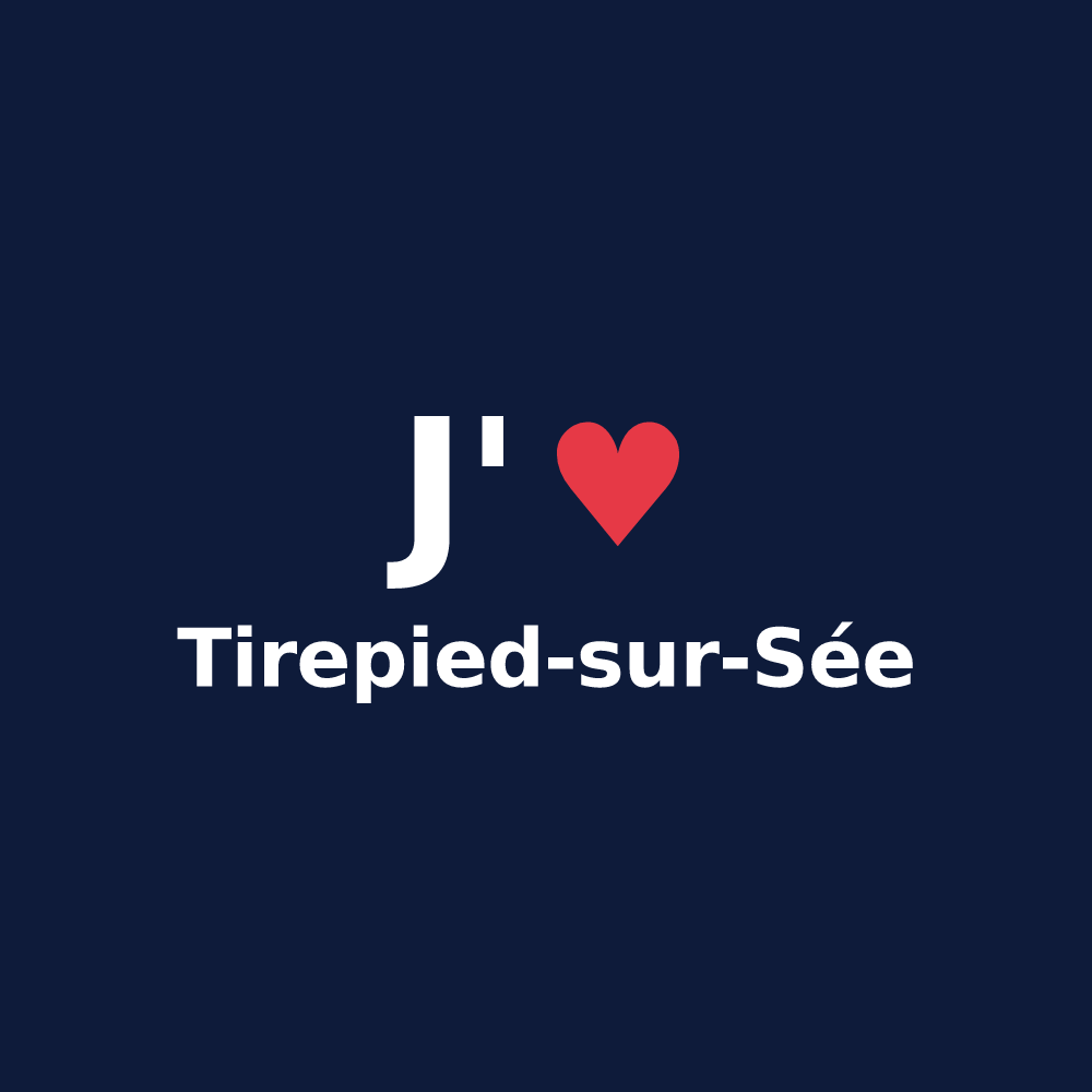 T-shirt personnalisé Tirepied-sur-Sée — design J'aime Tirepied-sur-Sée