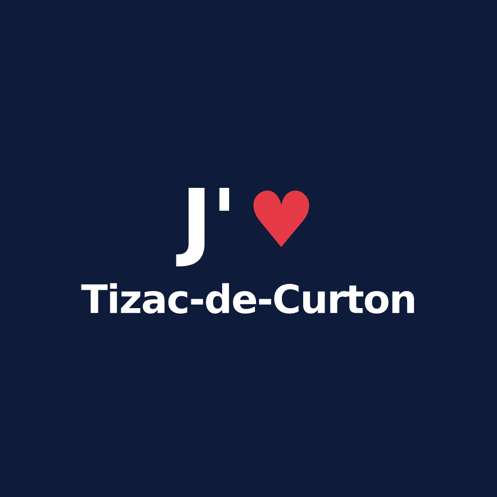 T-shirt personnalisé Tizac-de-Curton — design J'aime Tizac-de-Curton