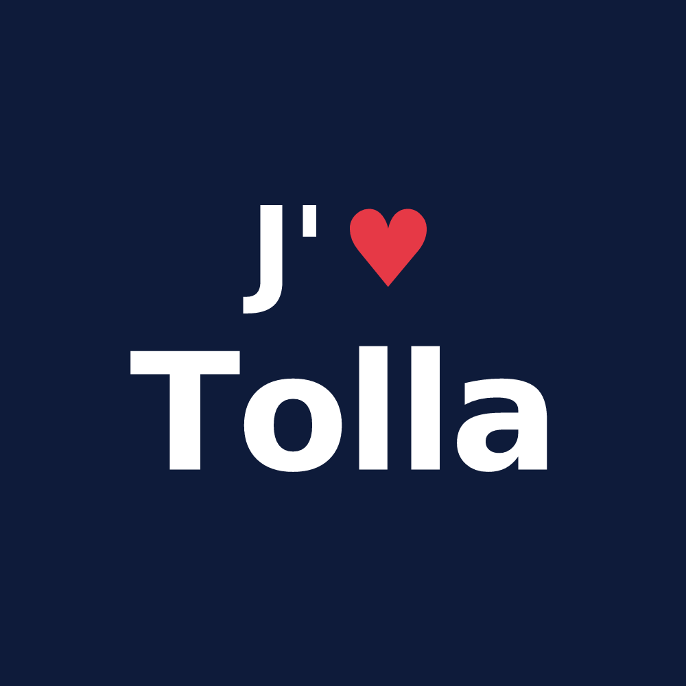 T-shirt personnalisé Tolla — design J'aime Tolla