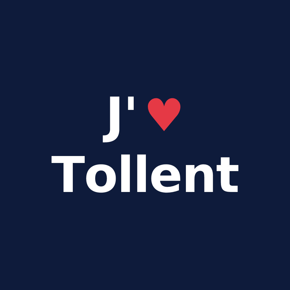 T-shirt personnalisé Tollent — design J'aime Tollent