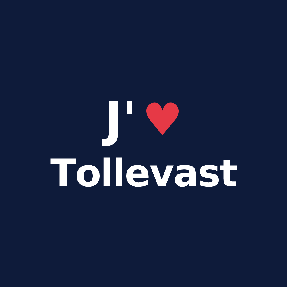 T-shirt personnalisé Tollevast — design J'aime Tollevast