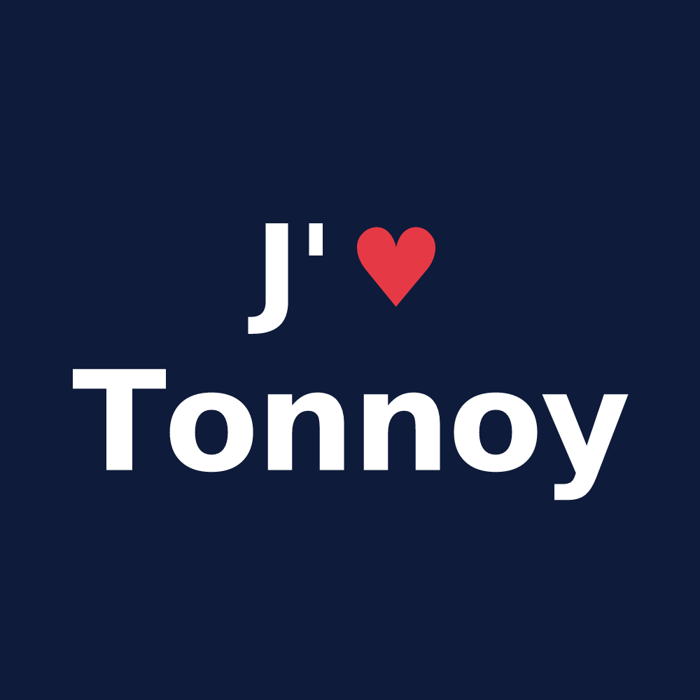 T-shirt personnalisé Tonnoy — design J'aime Tonnoy