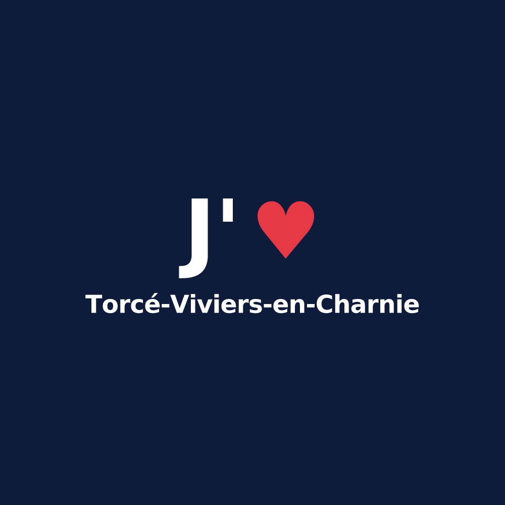 T-shirt personnalisé Torcé-Viviers-en-Charnie — design J'aime Torcé-Viviers-en-Charnie