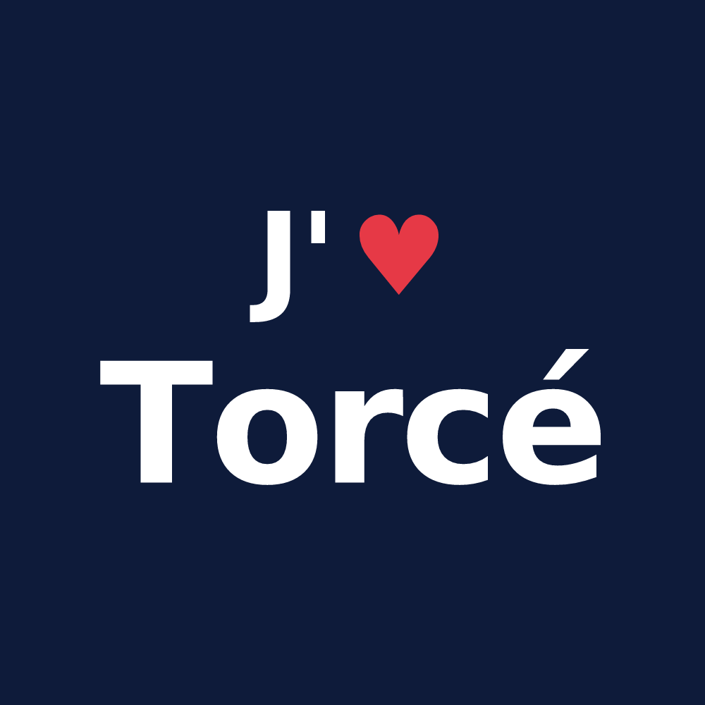 T-shirt personnalisé Torcé — design J'aime Torcé