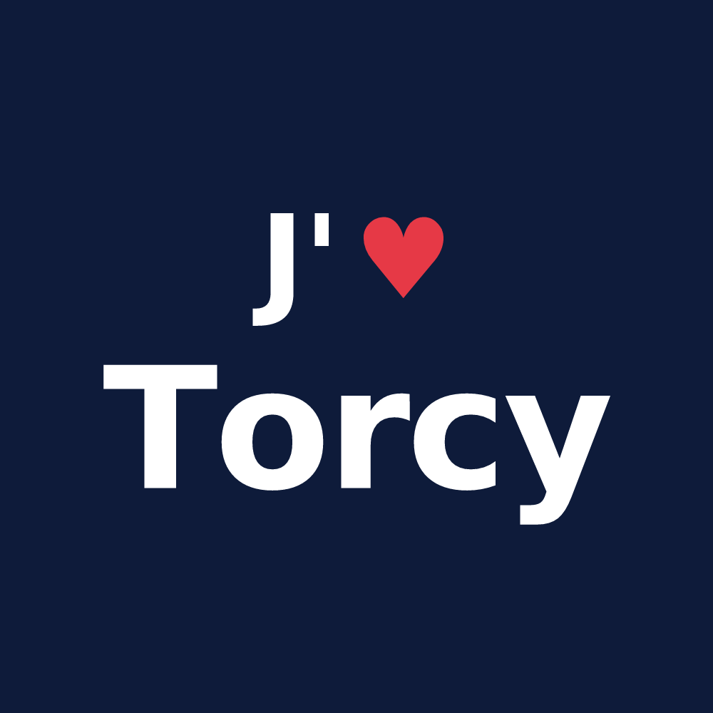T-shirt personnalisé Torcy — design J'aime Torcy