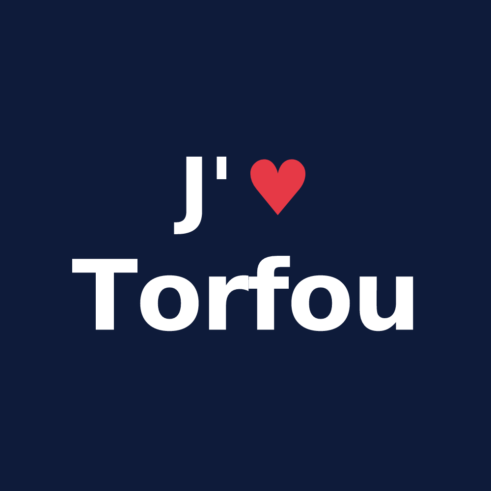 T-shirt personnalisé Torfou — design J'aime Torfou