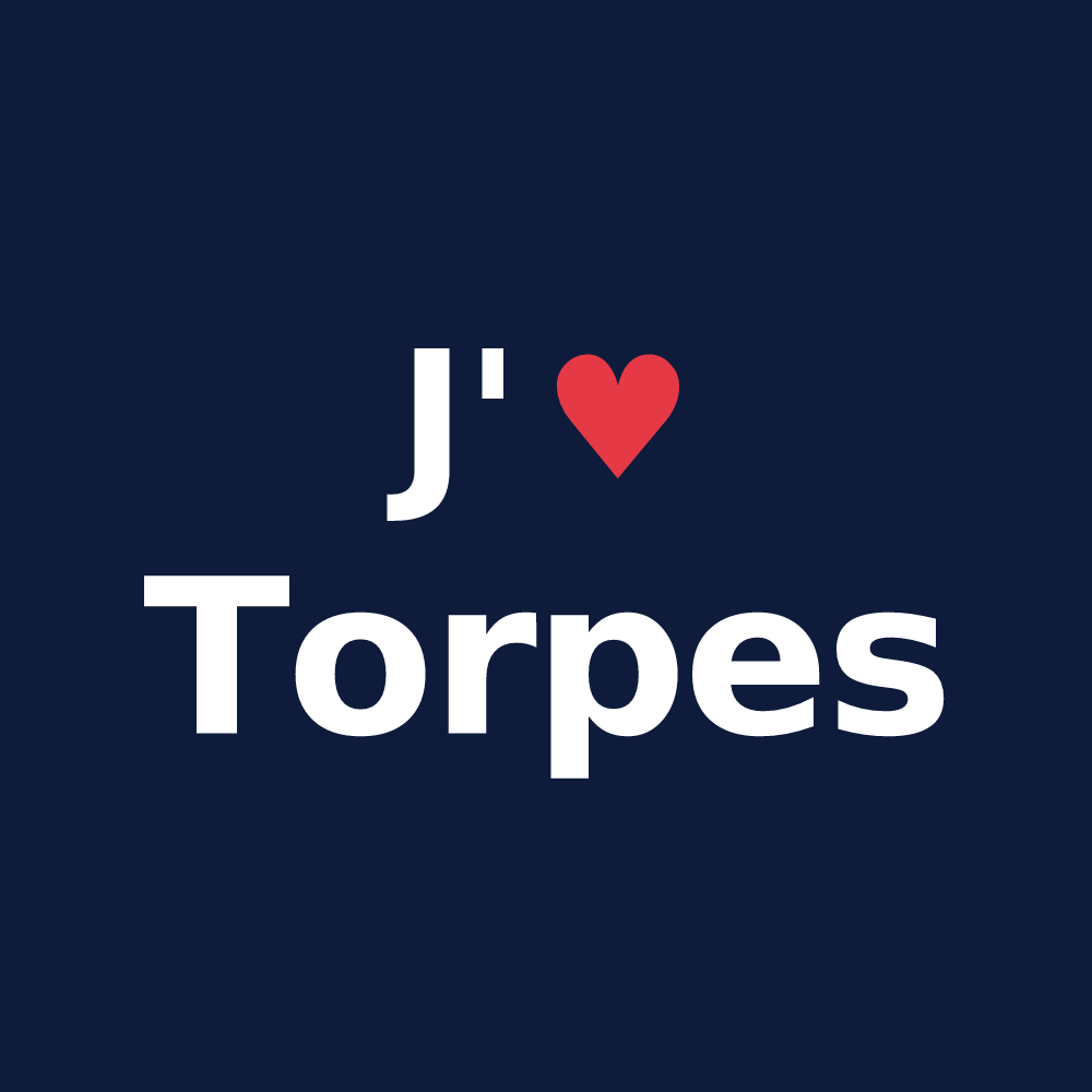 T-shirt personnalisé Torpes — design J'aime Torpes