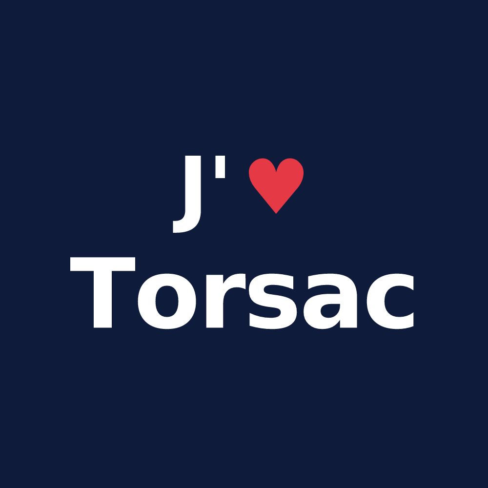 T-shirt personnalisé Torsac — design J'aime Torsac