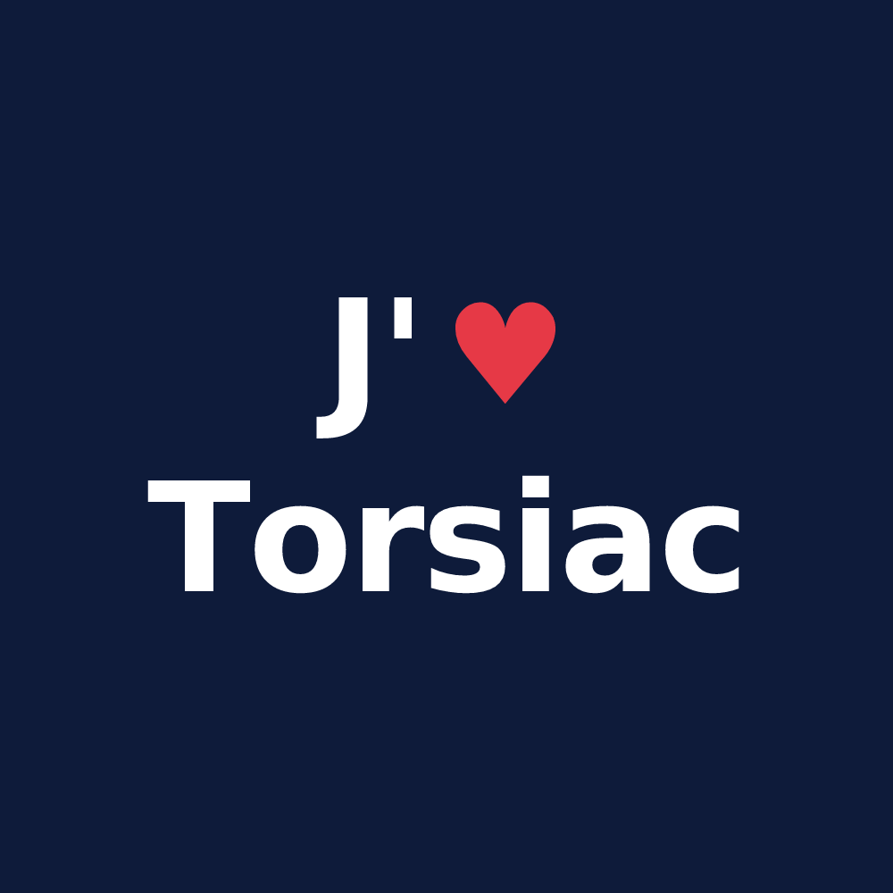 T-shirt personnalisé Torsiac — design J'aime Torsiac