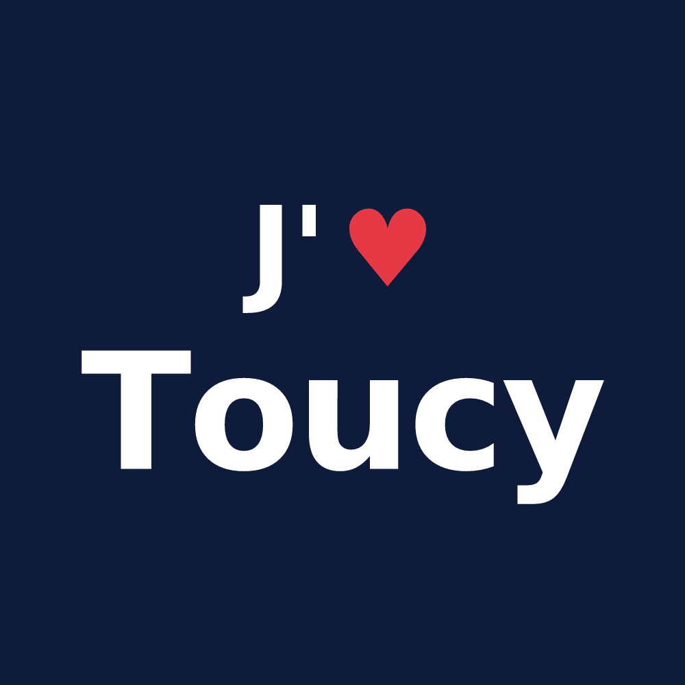 T-shirt personnalisé Toucy — design J'aime Toucy
