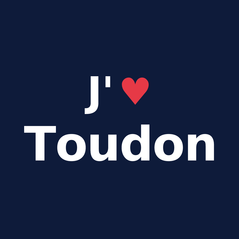 T-shirt personnalisé Toudon — design J'aime Toudon
