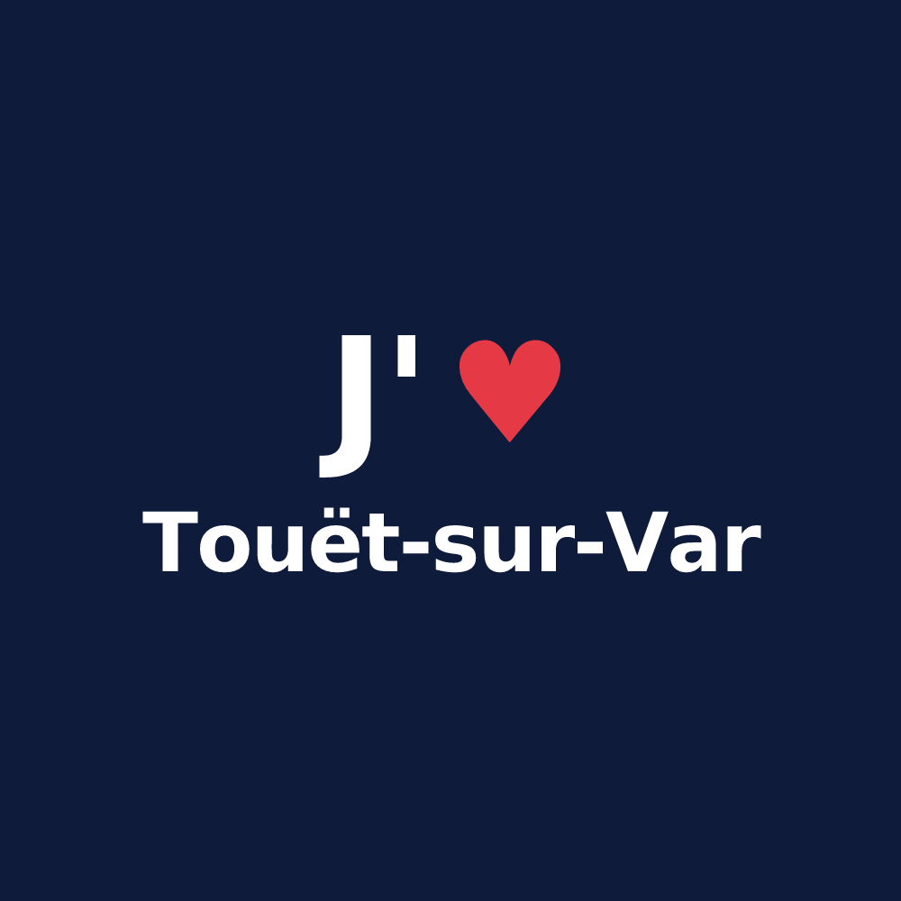 T-shirt personnalisé Touët-sur-Var — design J'aime Touët-sur-Var