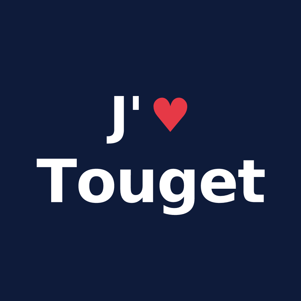 T-shirt personnalisé Touget — design J'aime Touget