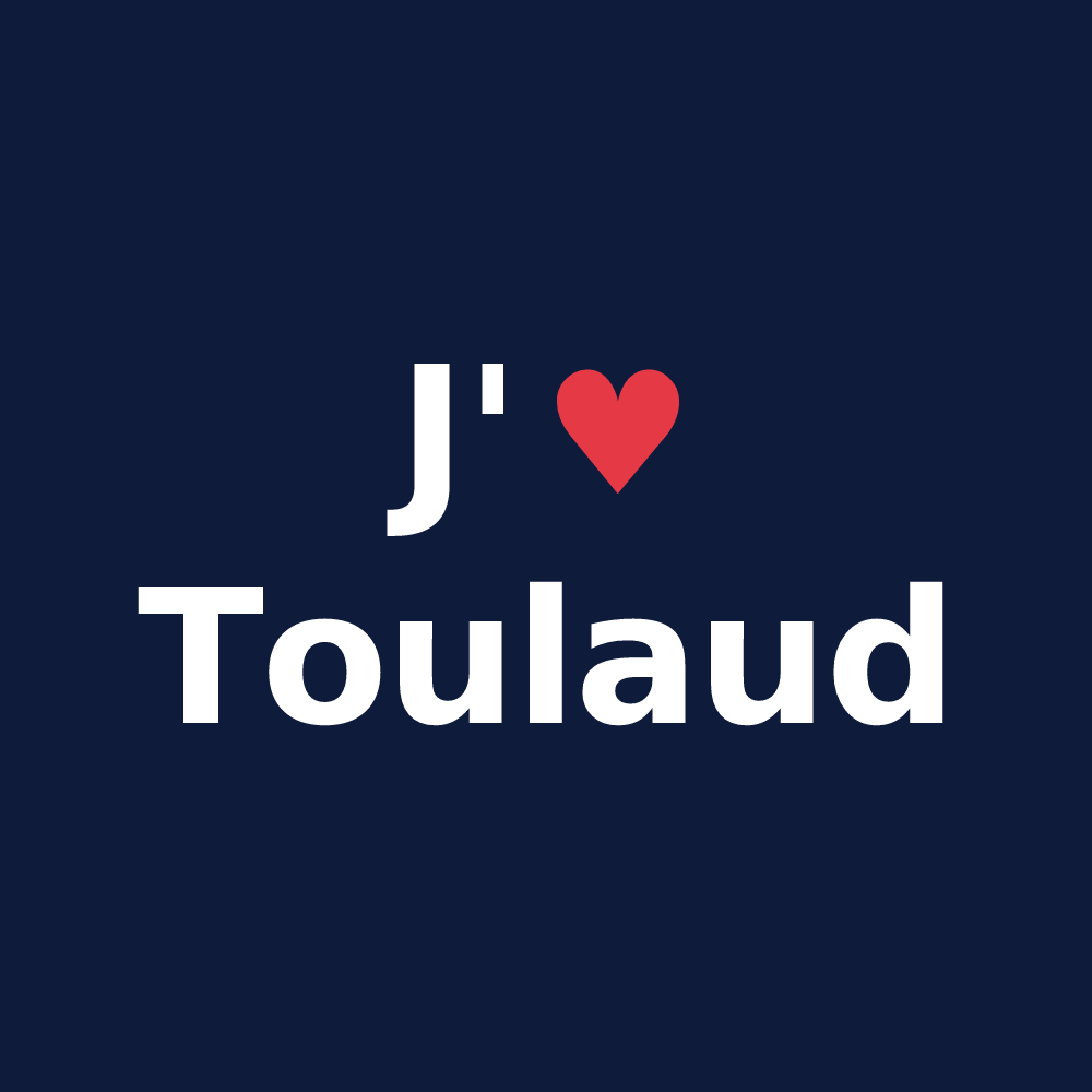 T-shirt personnalisé Toulaud — design J'aime Toulaud