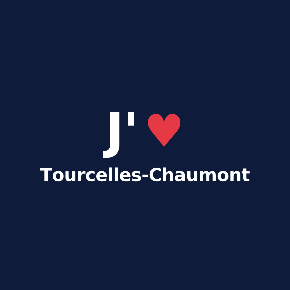 T-shirt personnalisé Tourcelles-Chaumont — design J'aime Tourcelles-Chaumont