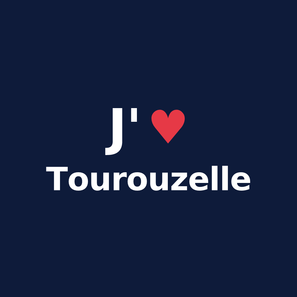 T-shirt personnalisé Tourouzelle — design J'aime Tourouzelle