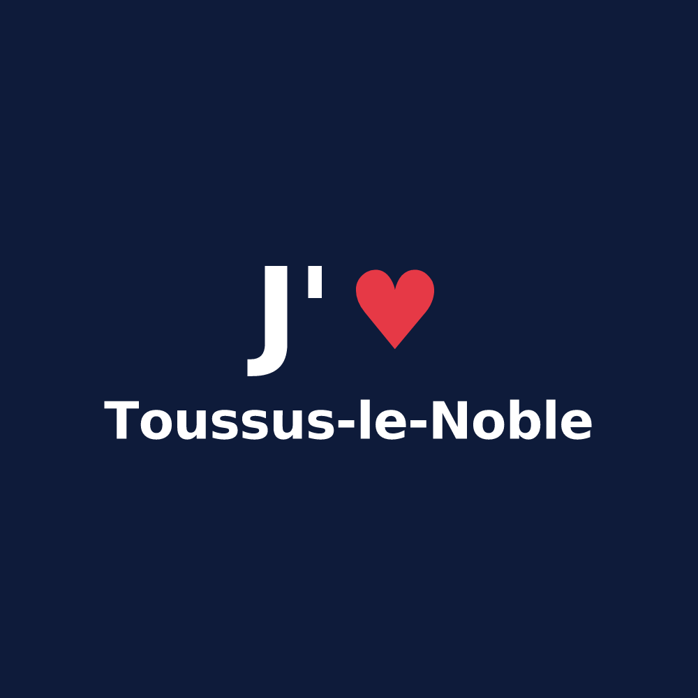 T-shirt personnalisé Toussus-le-Noble — design J'aime Toussus-le-Noble