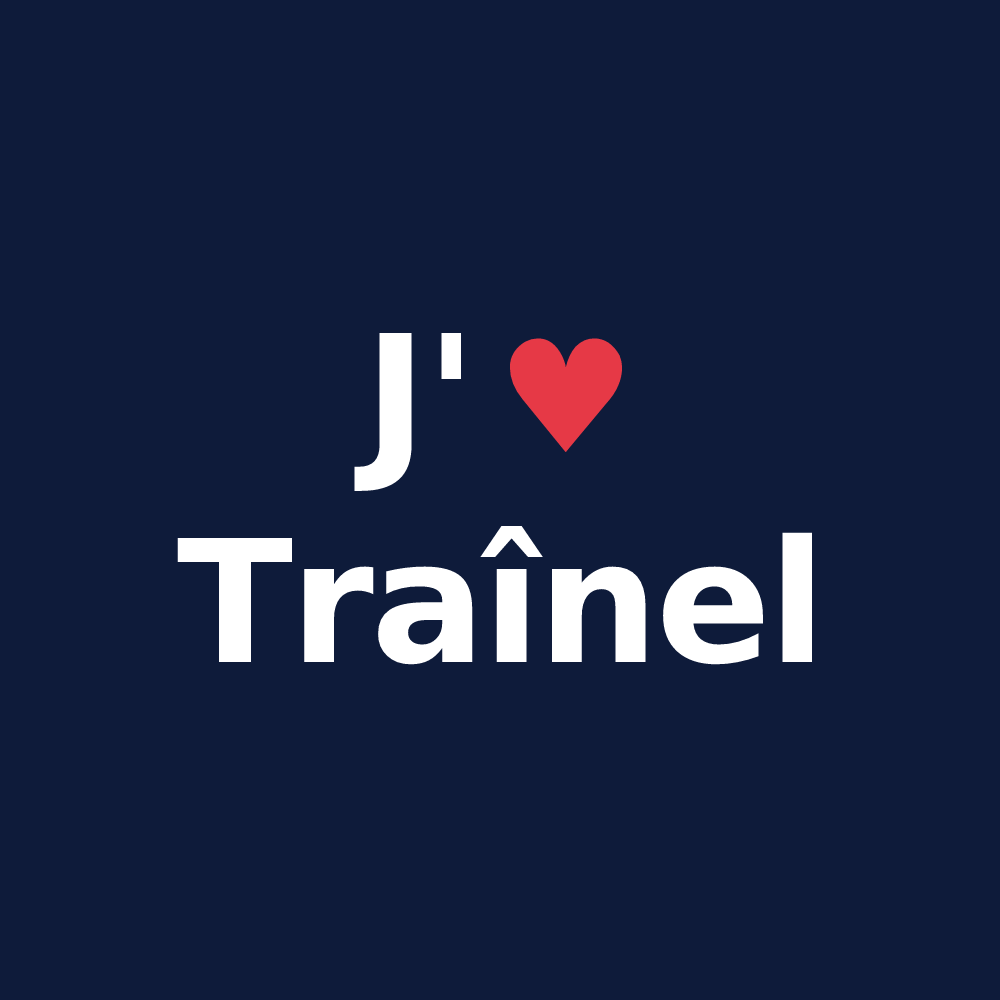 T-shirt personnalisé Traînel — design J'aime Traînel
