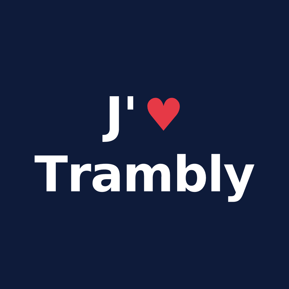T-shirt personnalisé Trambly — design J'aime Trambly