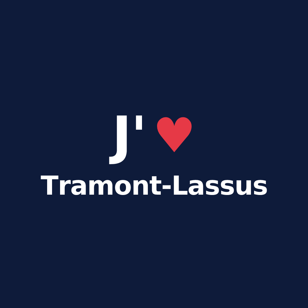 T-shirt personnalisé Tramont-Lassus — design J'aime Tramont-Lassus
