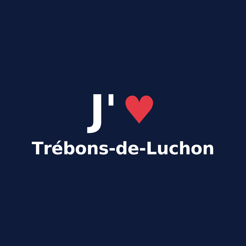 T-shirt personnalisé Trébons-de-Luchon — design J'aime Trébons-de-Luchon