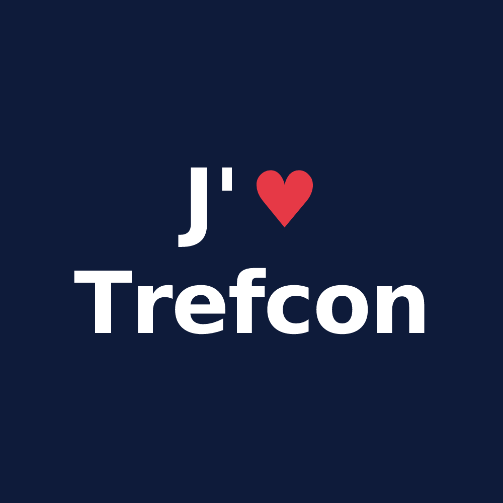 T-shirt personnalisé Trefcon — design J'aime Trefcon