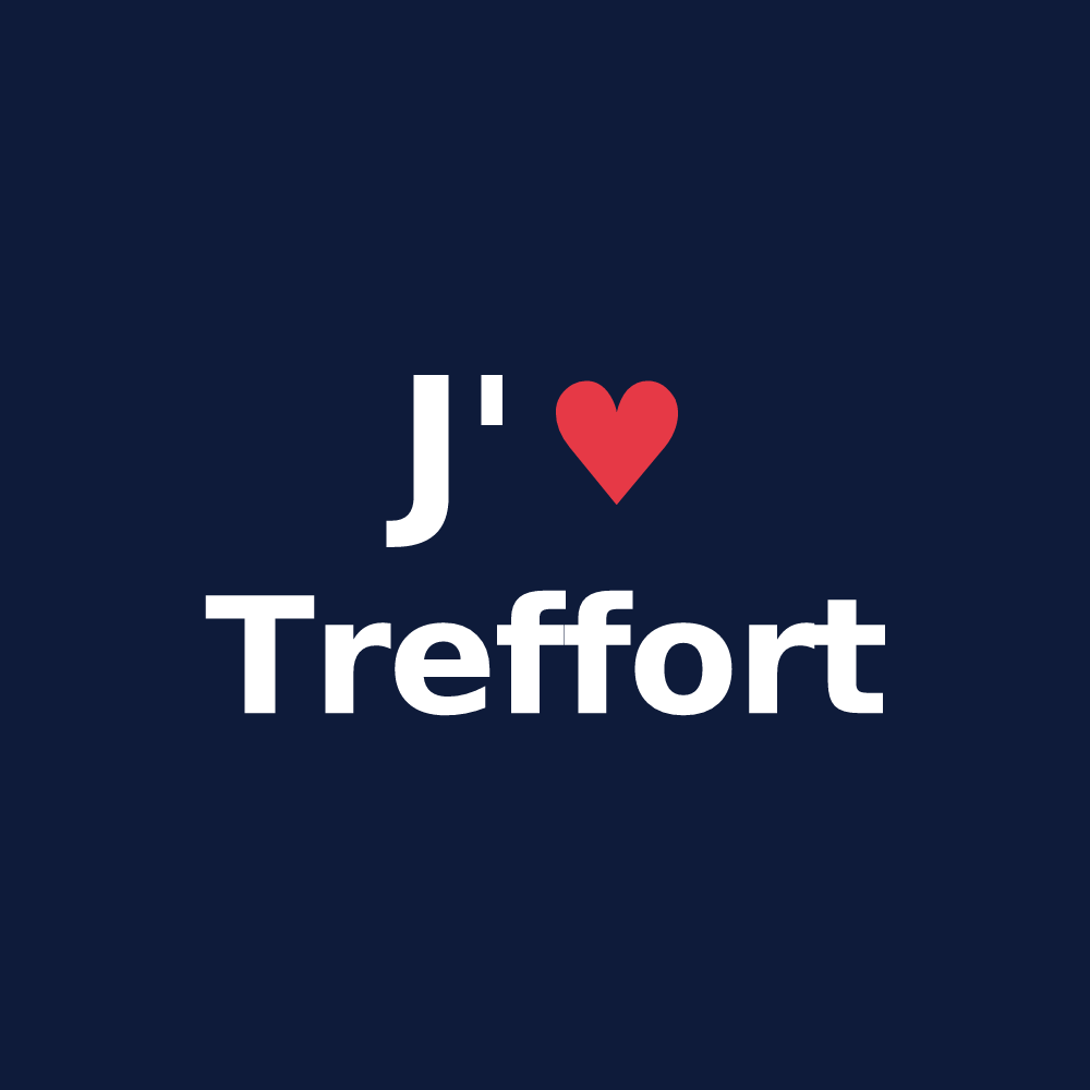 T-shirt personnalisé Treffort — design J'aime Treffort