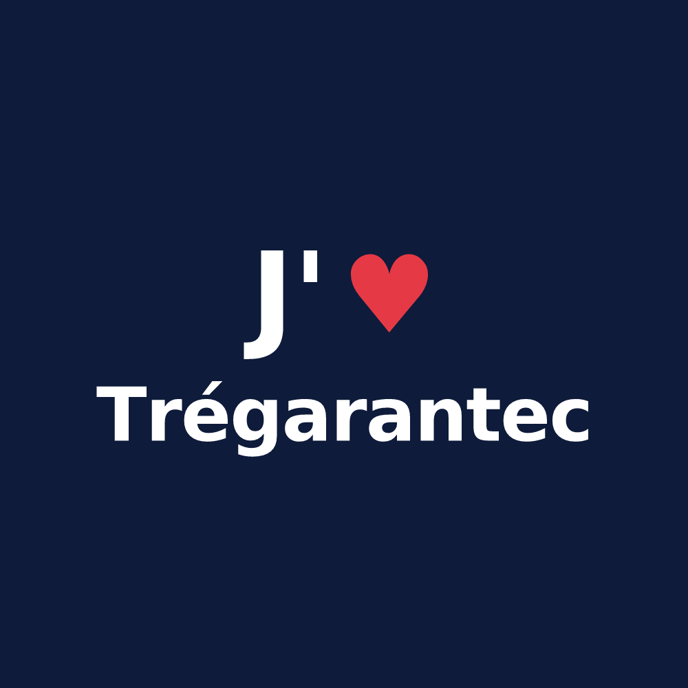 T-shirt personnalisé Trégarantec — design J'aime Trégarantec