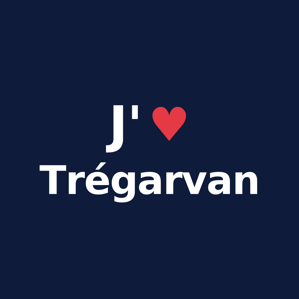 T-shirt personnalisé Trégarvan — design J'aime Trégarvan