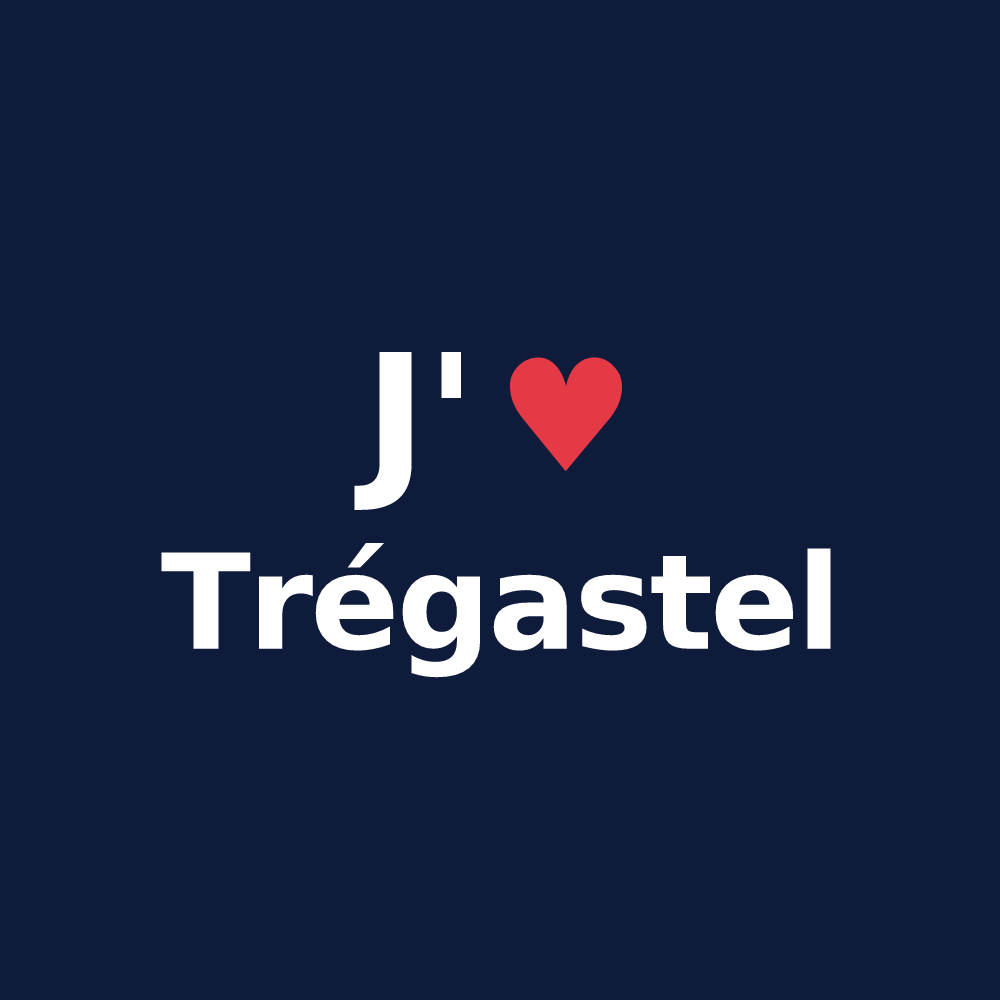 T-shirt personnalisé Trégastel — design J'aime Trégastel
