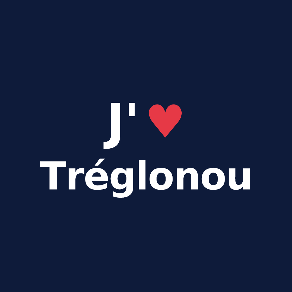 T-shirt personnalisé Tréglonou — design J'aime Tréglonou