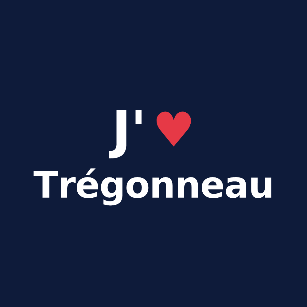 T-shirt personnalisé Trégonneau — design J'aime Trégonneau
