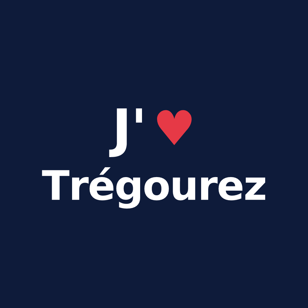 T-shirt personnalisé Trégourez — design J'aime Trégourez