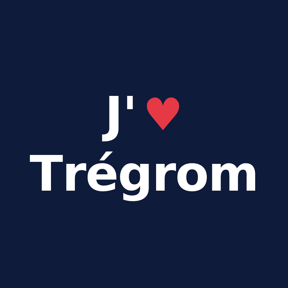 T-shirt personnalisé Trégrom — design J'aime Trégrom