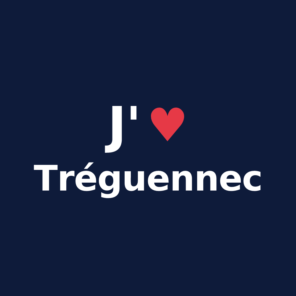 T-shirt personnalisé Tréguennec — design J'aime Tréguennec