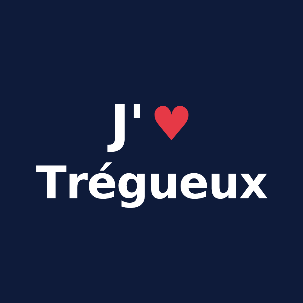 T-shirt personnalisé Trégueux — design J'aime Trégueux