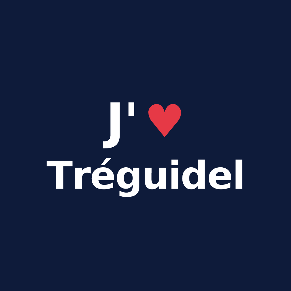 T-shirt personnalisé Tréguidel — design J'aime Tréguidel