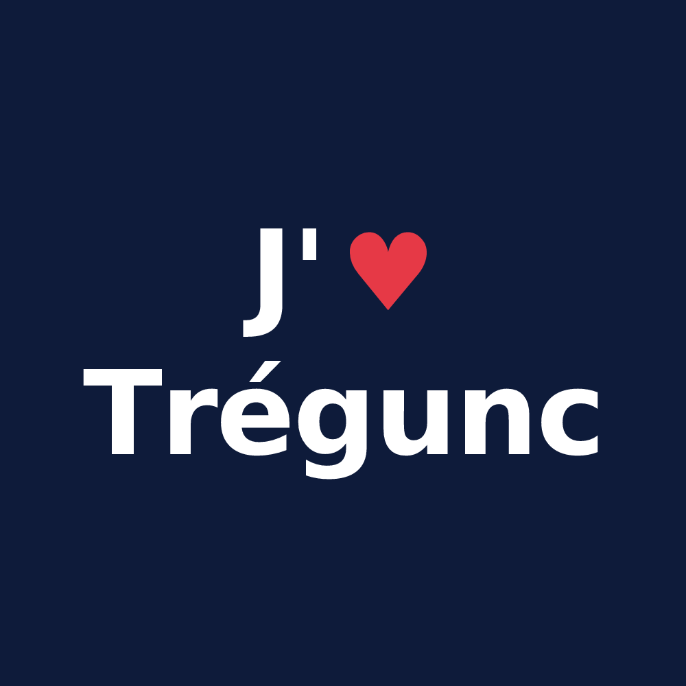 T-shirt personnalisé Trégunc — design J'aime Trégunc