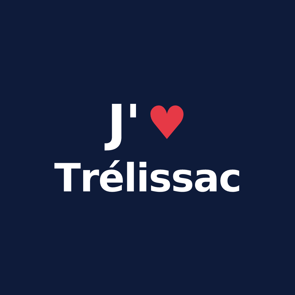 T-shirt personnalisé Trélissac — design J'aime Trélissac