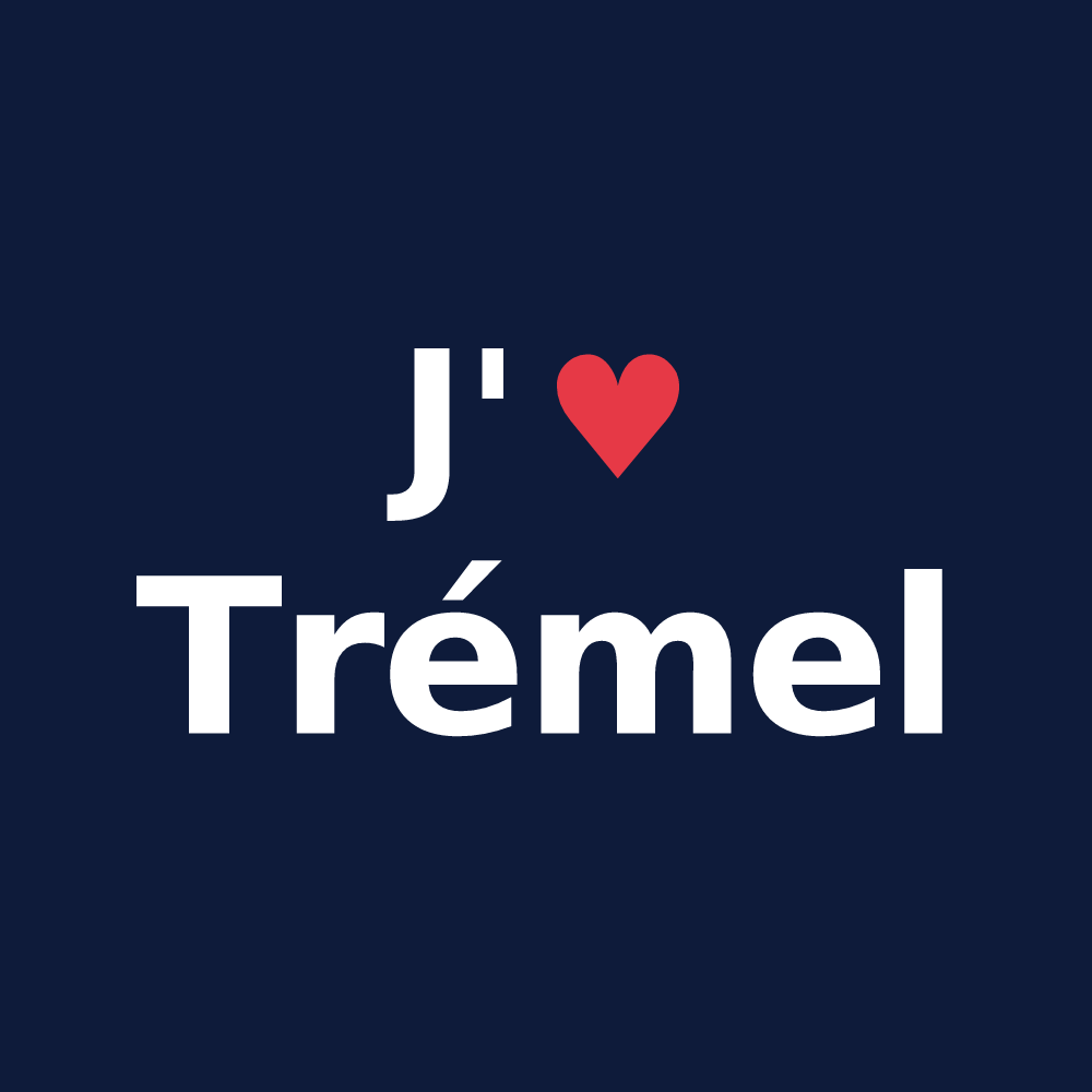 T-shirt personnalisé Trémel — design J'aime Trémel