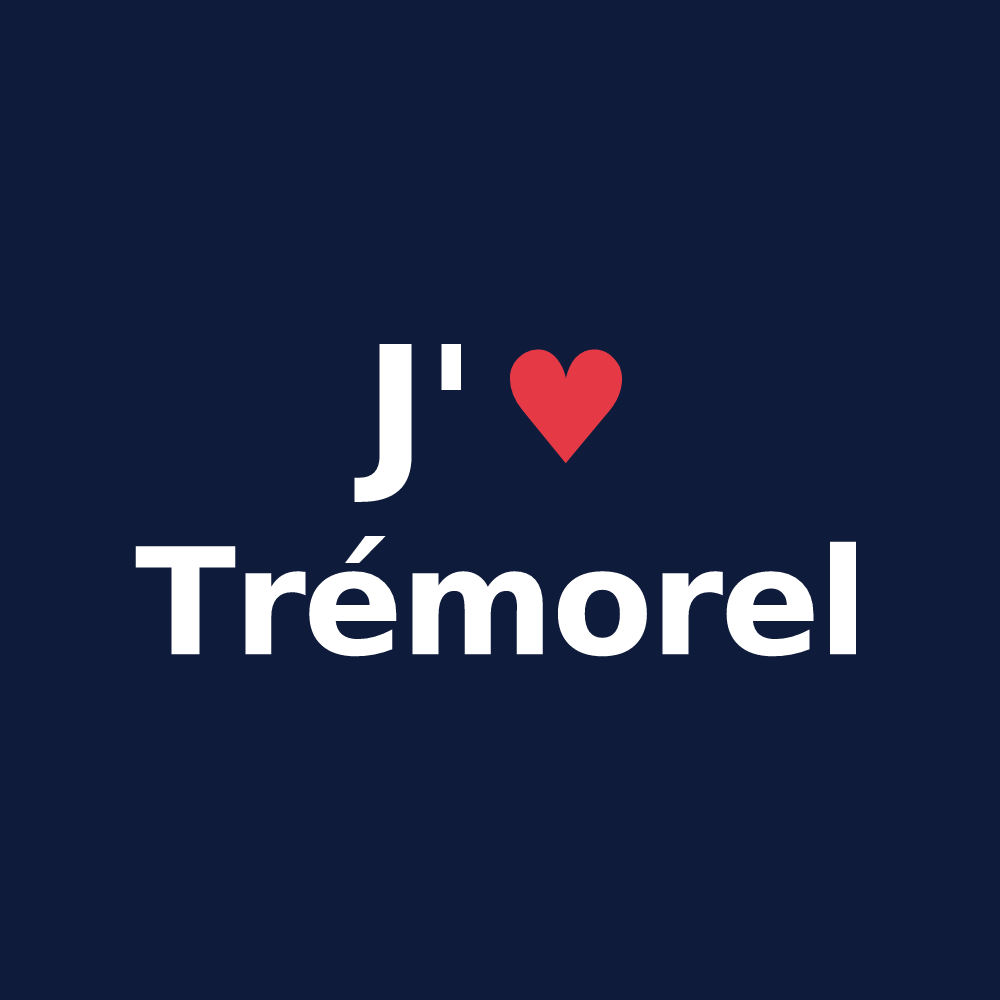 T-shirt personnalisé Trémorel — design « J'aime Trémorel » imprimé sur le t-shirt