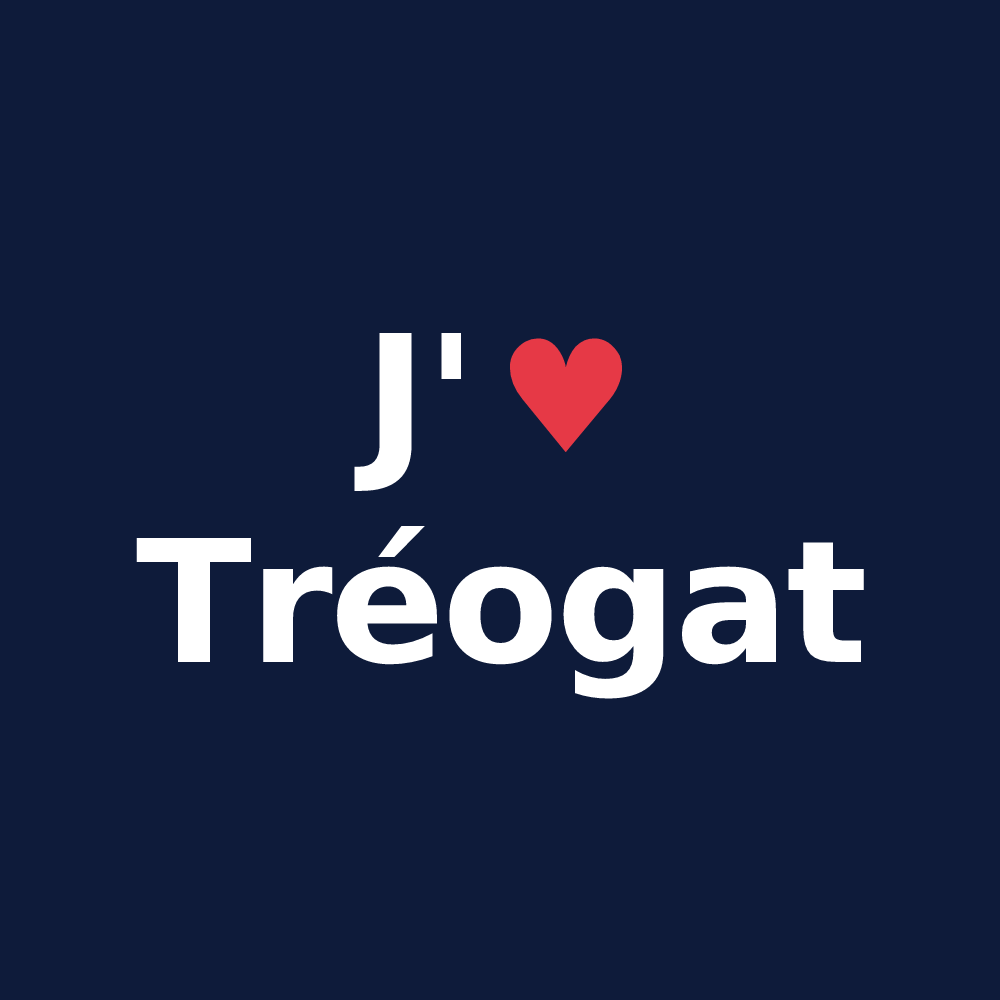 T-shirt personnalisé Tréogat — design J'aime Tréogat