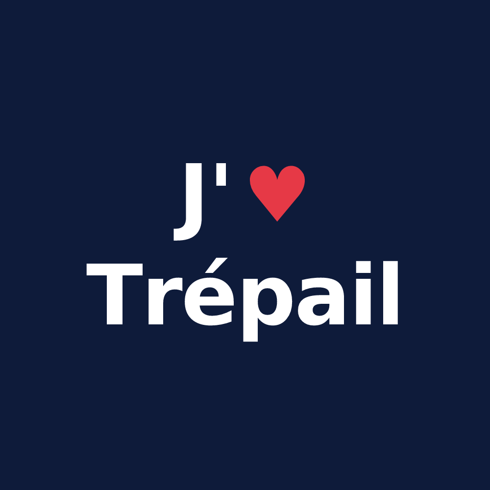 T-shirt personnalisé Trépail — design J'aime Trépail