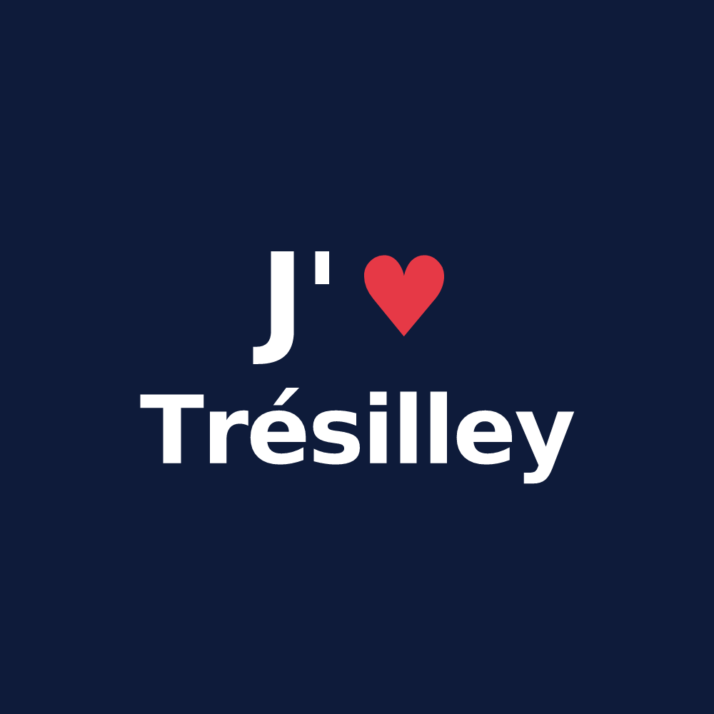 T-shirt personnalisé Trésilley — design « J'aime Trésilley » imprimé sur le t-shirt