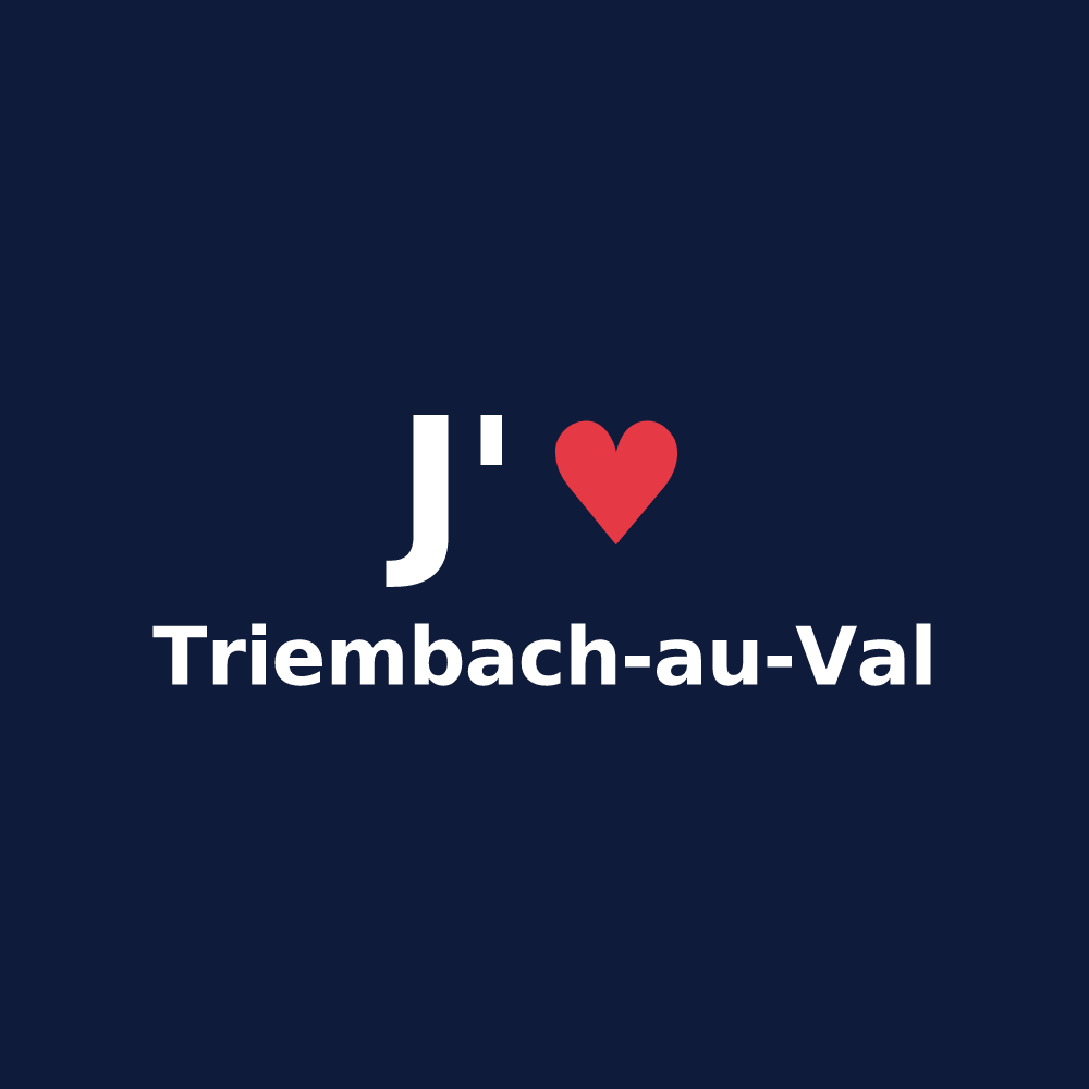 T-shirt personnalisé Triembach-au-Val — design J'aime Triembach-au-Val