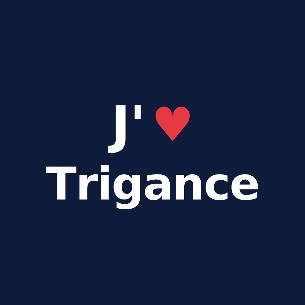 T-shirt personnalisé Trigance — design J'aime Trigance
